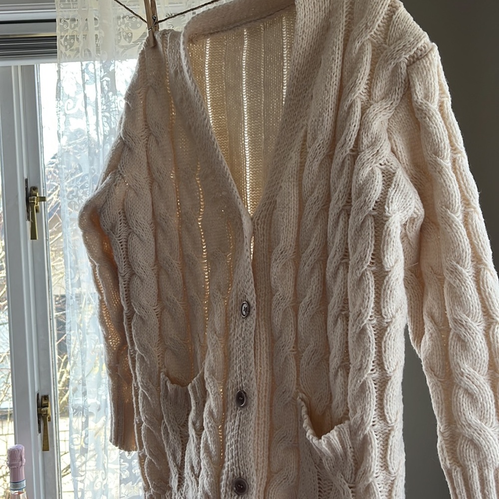 Cream Knit Cardigan - Picture 3 of 3